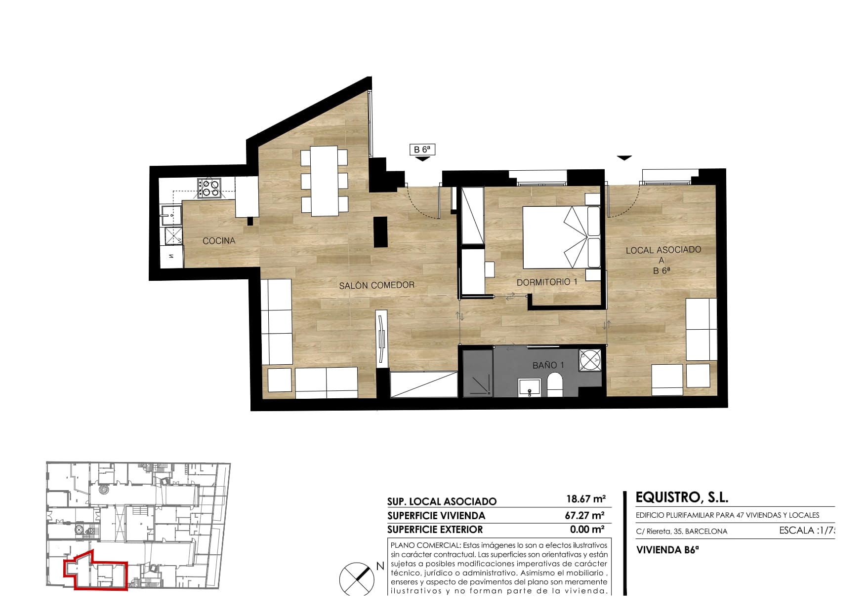 plan atico a vendre a Barcelone jpg